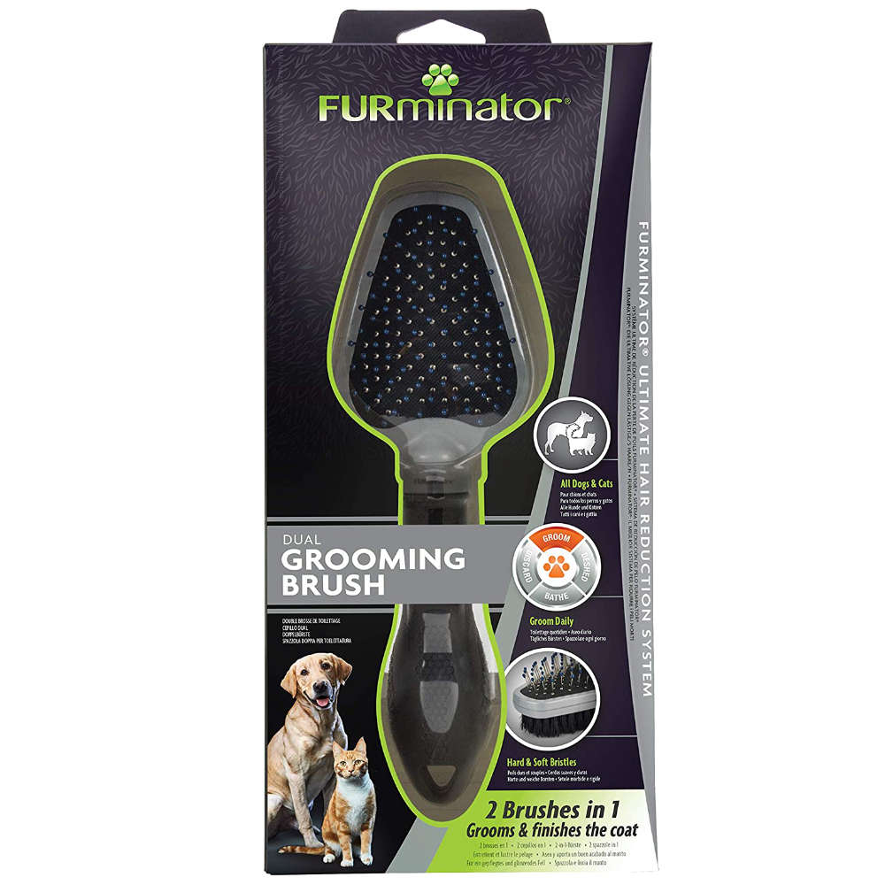 FURminator Dual Grooming Brush for Cats and Dogs - Sales 4 Tails