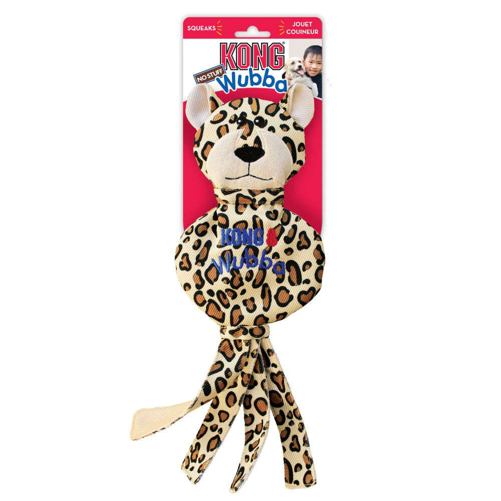 KONG Wubba Large No Stuff CHEETAH Dog Toy Sales 4 Tails