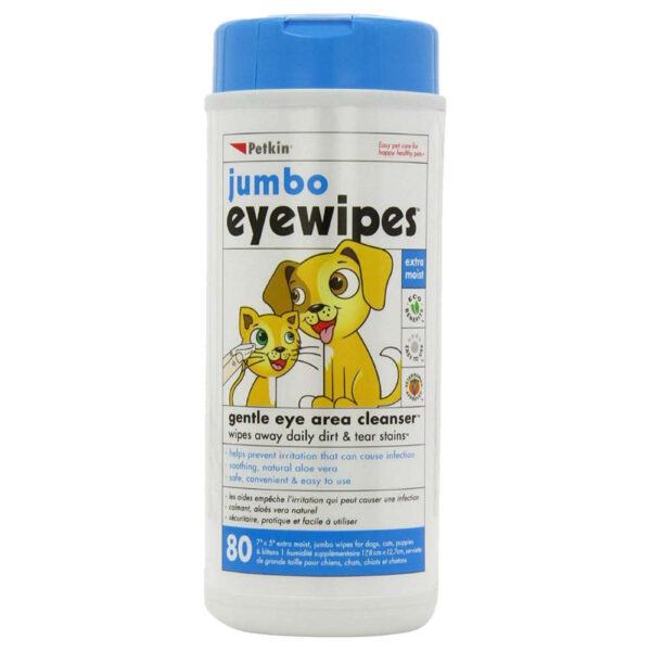 petkin jumbo eye wipes eye cleanser