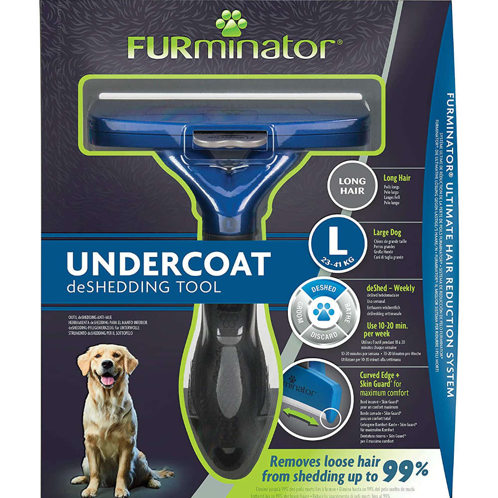 FURminator Undercoat deShedding Tool for Large Long Hair Dogs 23-41kg ...