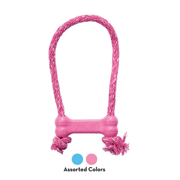 KONG PUPPY ROPE BONE PINK