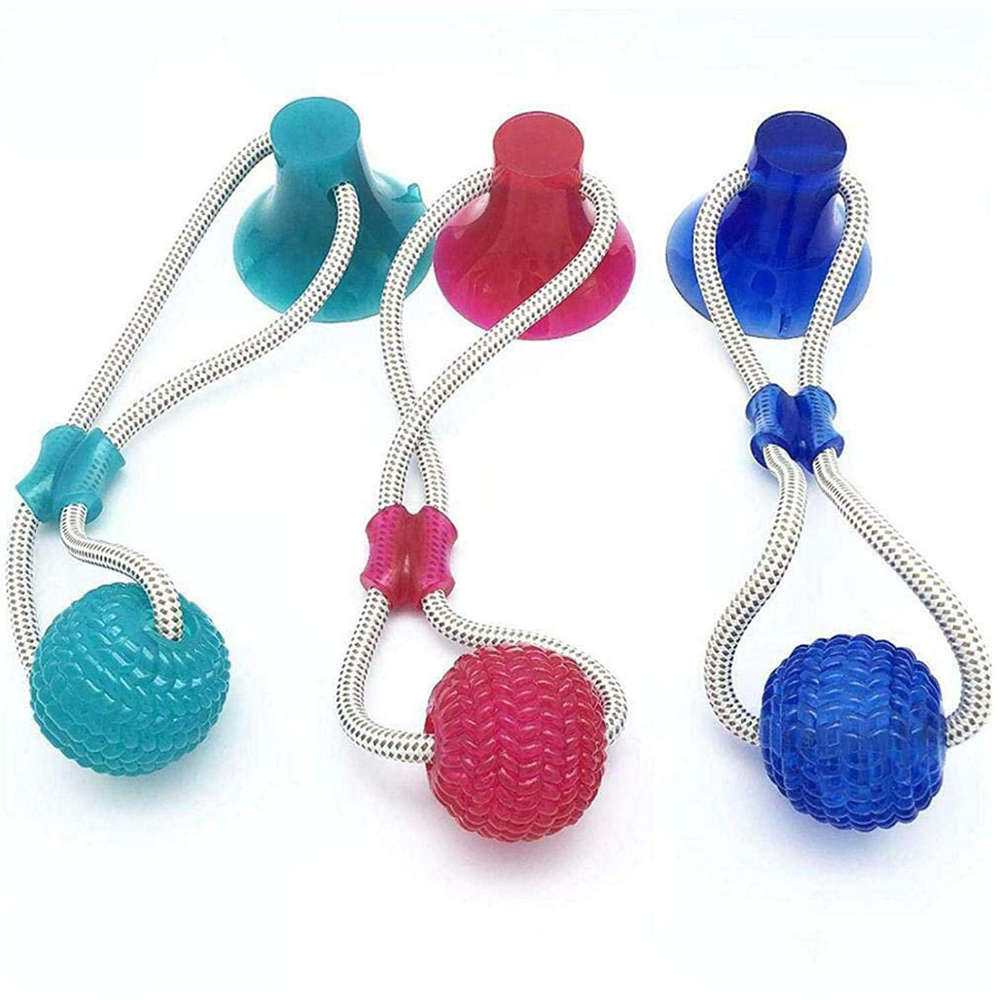Dog Tug Toy Chew Dog Rope Toy Pet Molar Bite Toy DGGHOMY Suction Cup Dog Toy Help Clean Teeth Multifunctional Interactive Rope Dog Toy 
